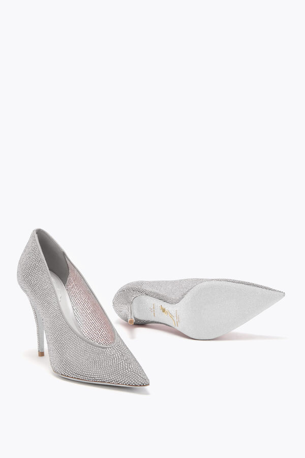 jeweled jinny silver pump 100 rene caovilla