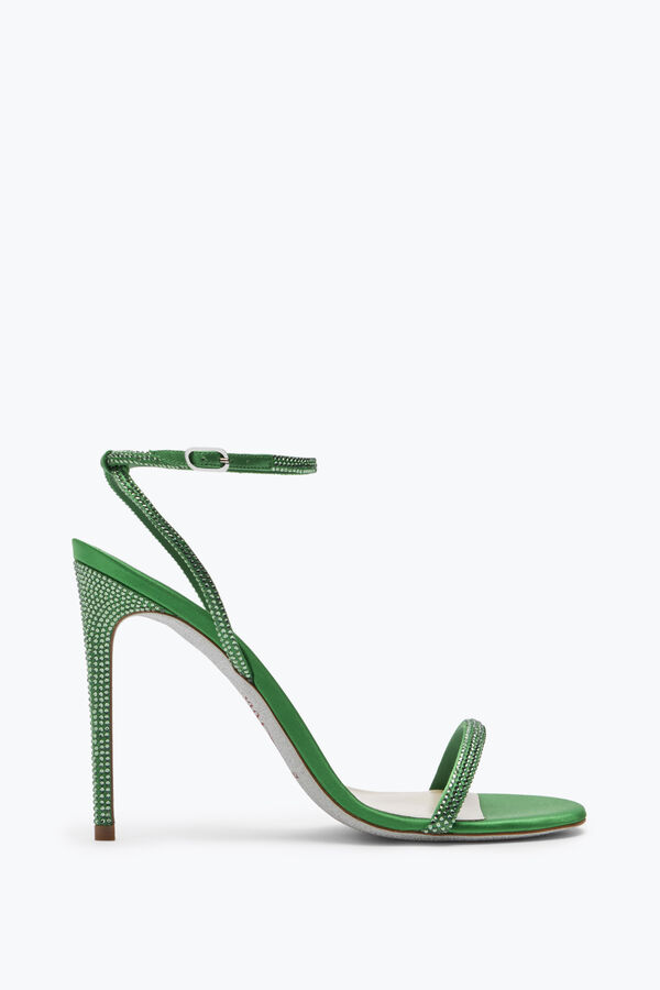 jeweled ellabrita crystal green sandal 105 rene caovilla