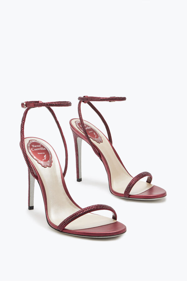 jeweled ellabrita crystal wine red sandal 105 rene caovilla