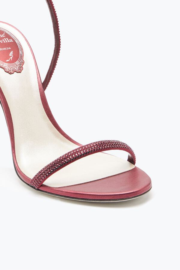 jeweled ellabrita crystal wine red sandal 105 rene caovilla