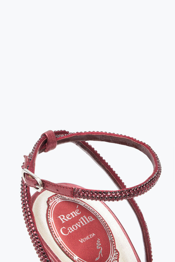 jeweled ellabrita crystal wine red sandal 105 rene caovilla