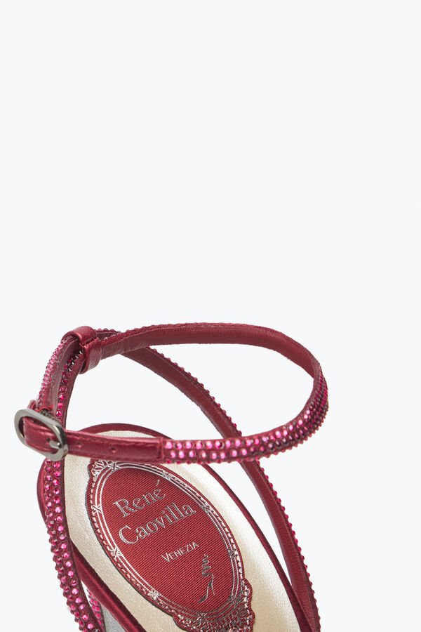 jeweled ellabrita crystal burgundy sandal 105 rene caovilla