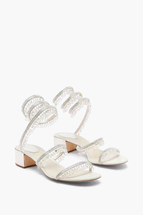 jeweled chandelier ivory sandal 40 rene caovilla