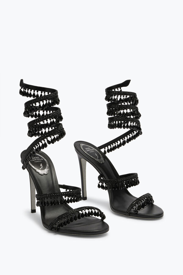 jeweled chandelier black sandal 105 rene caovilla