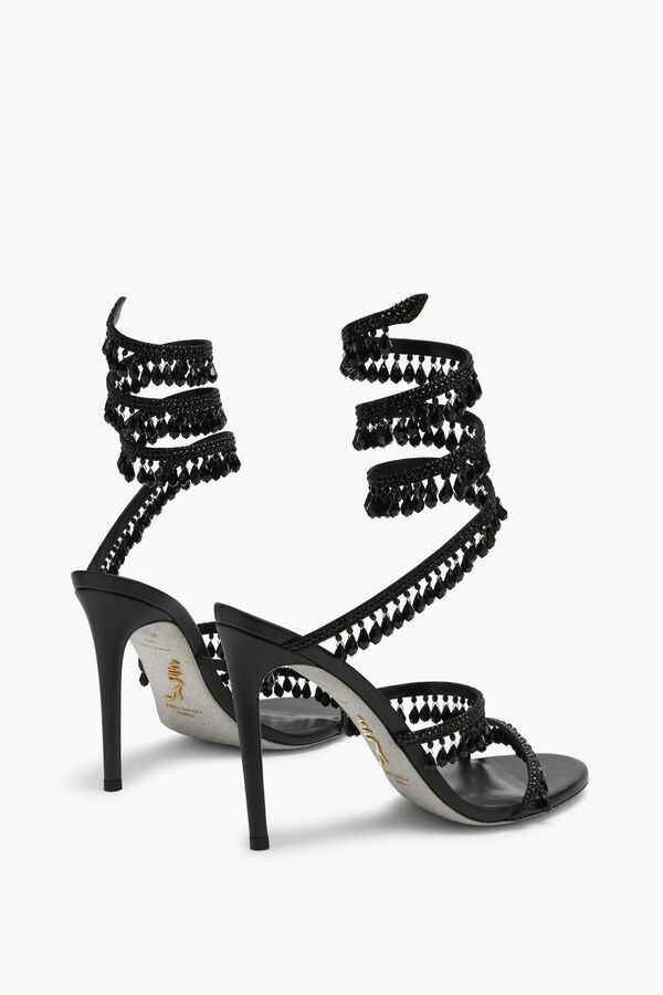jeweled chandelier black sandal 105 rene caovilla