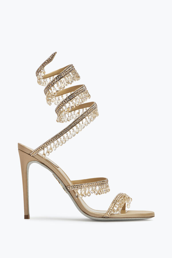 jeweled chandelier crystal beige sandal 105 rene caovilla