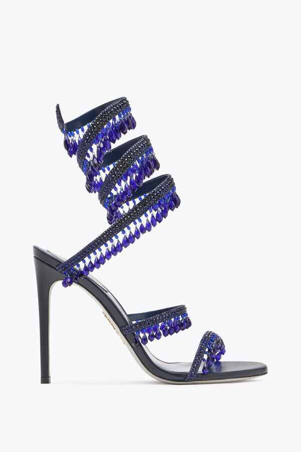 jeweled chandelier indigo sandal 105 rene caovilla