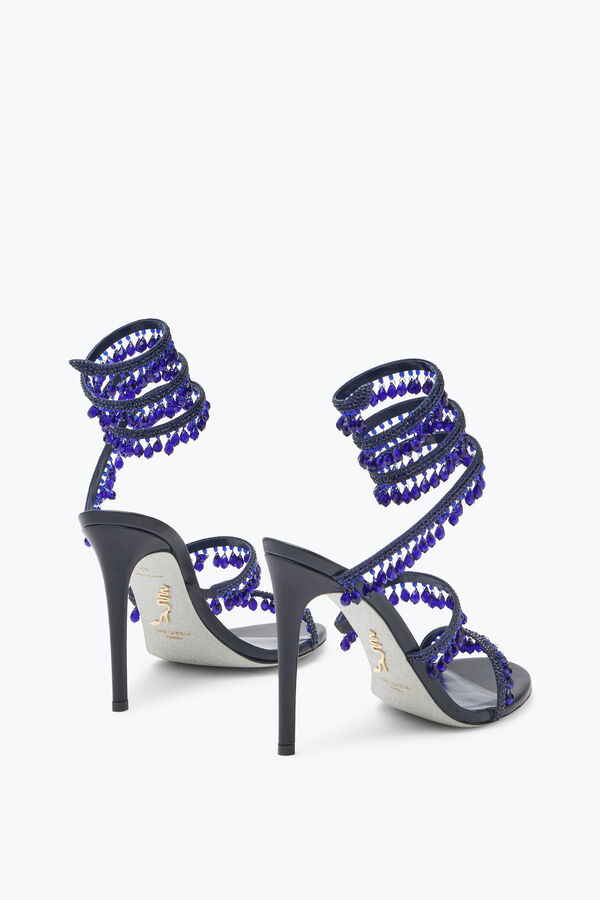 jeweled chandelier indigo sandal 105 rene caovilla