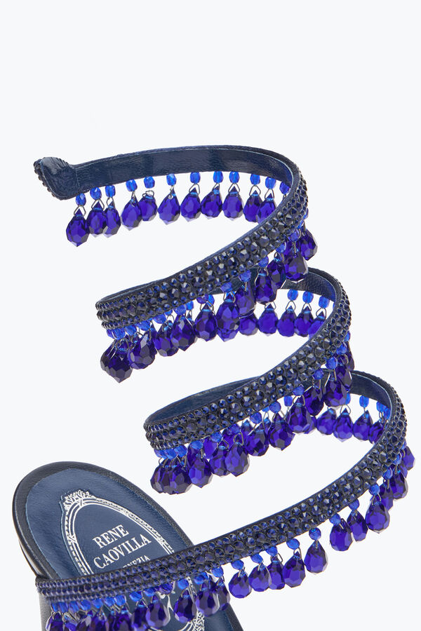 jeweled chandelier indigo sandal 105 rene caovilla