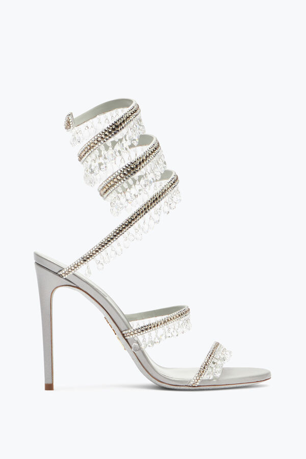 jeweled chandelier silver sandal 105 rene caovilla