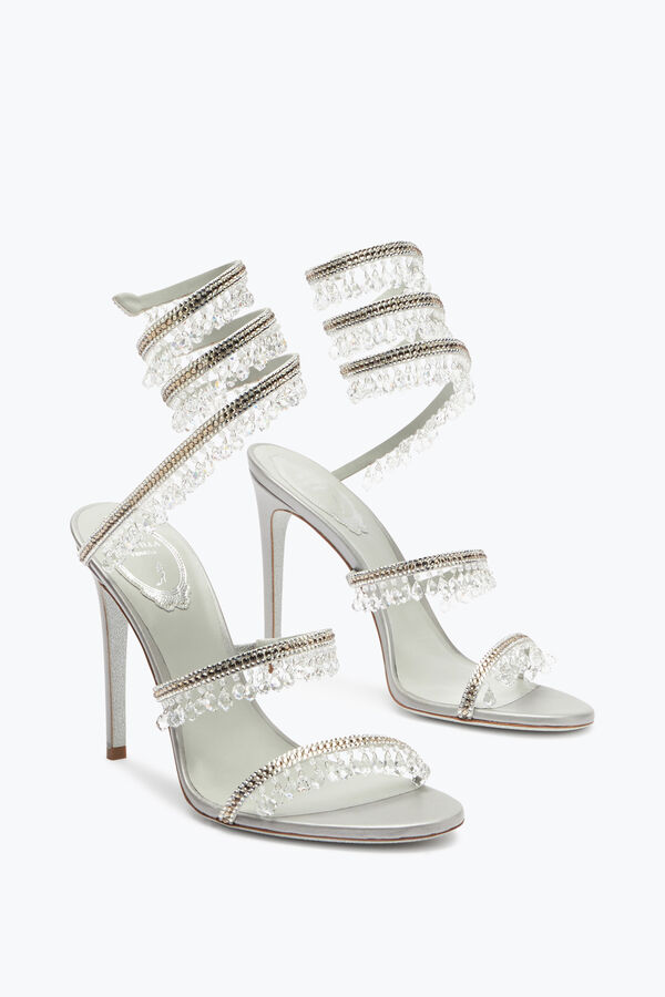 jeweled chandelier silver sandal 105 rene caovilla