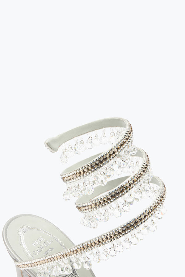 jeweled chandelier silver sandal 105 rene caovilla