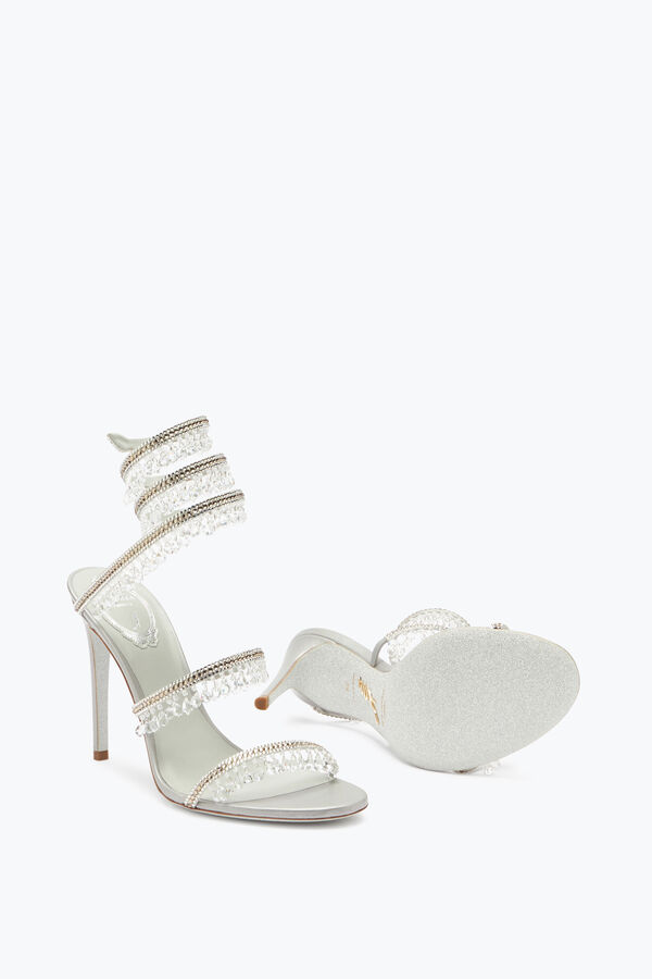 jeweled chandelier silver sandal 105 rene caovilla