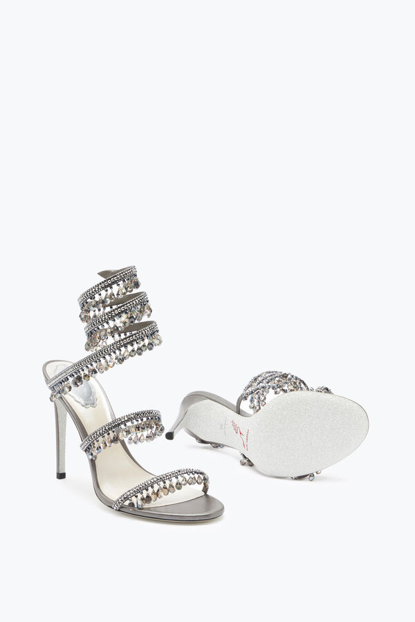 jeweled chandelier crystal pearl gray sandal 105 rene caovilla