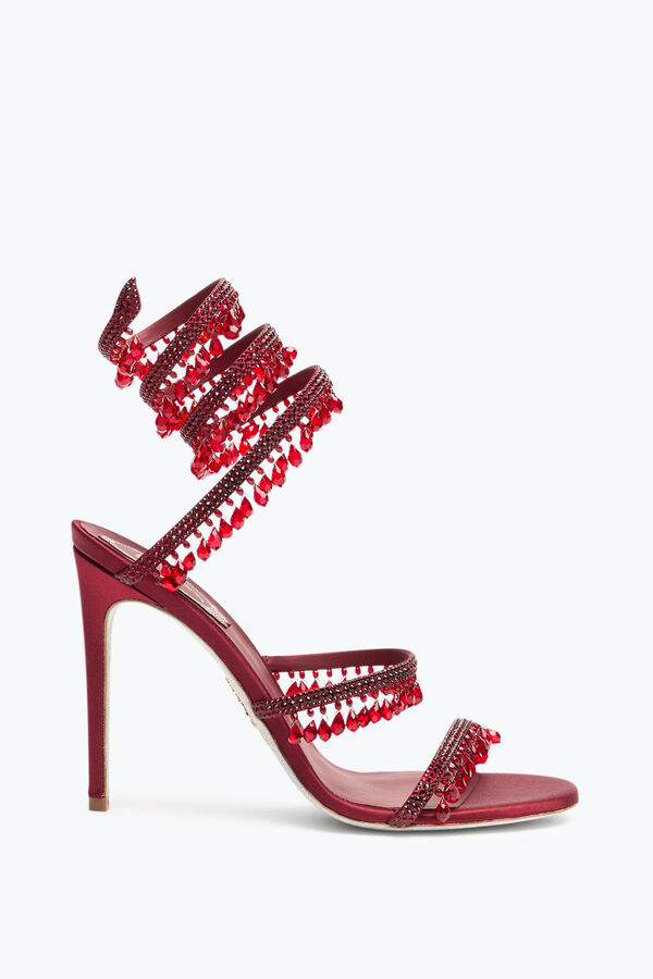 jeweled chandelier burgundy sandal 105 rene caovilla