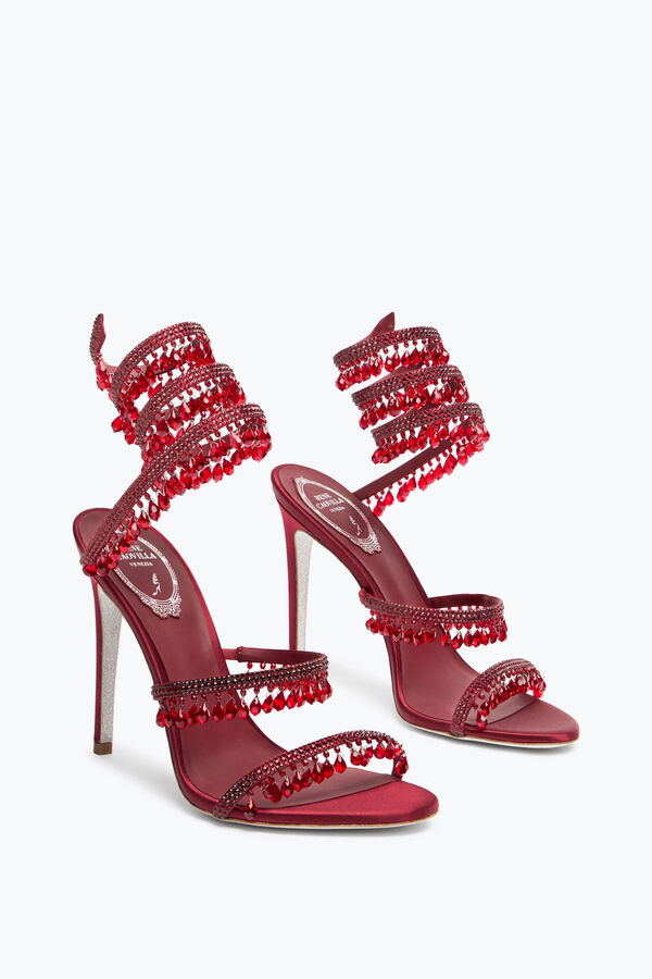 jeweled chandelier burgundy sandal 105 rene caovilla