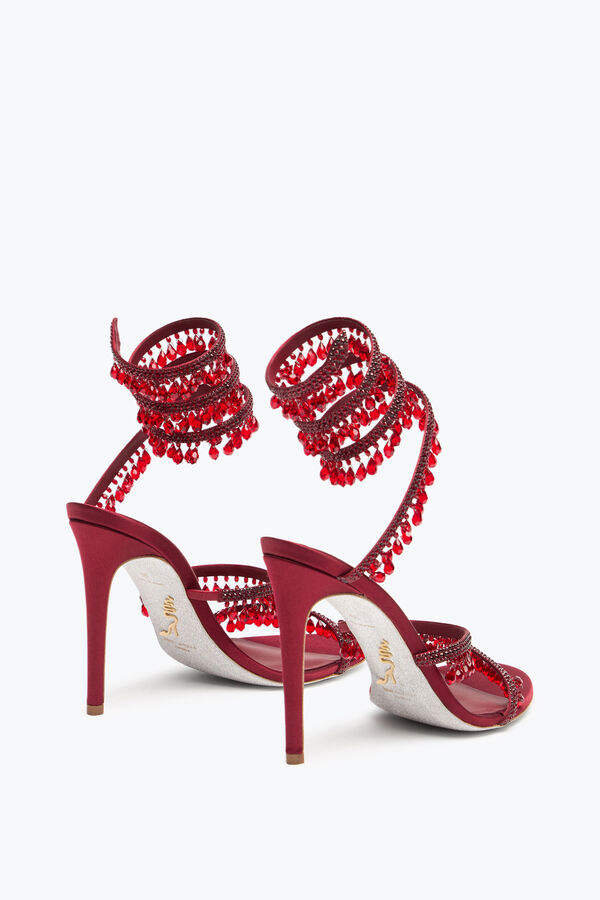 jeweled chandelier burgundy sandal 105 rene caovilla