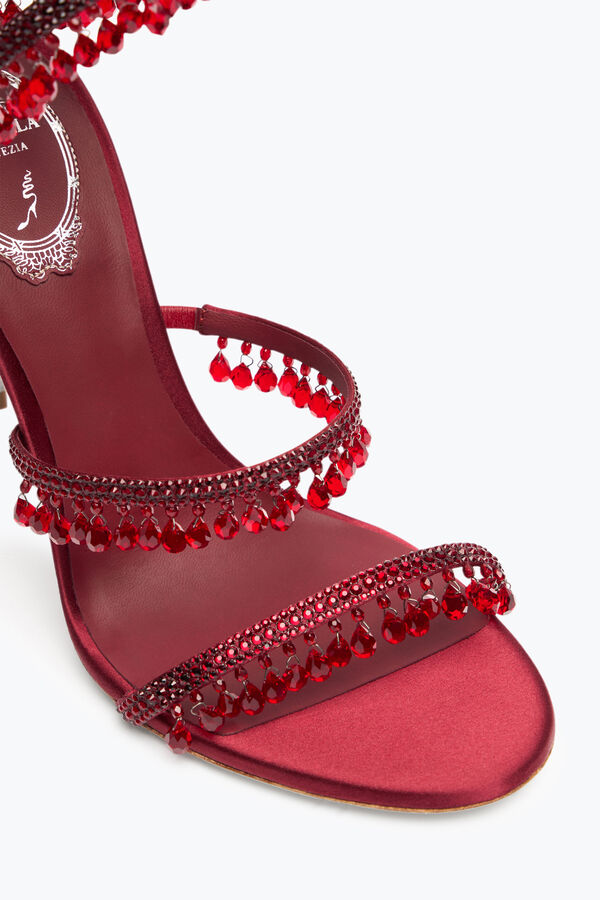 jeweled chandelier burgundy sandal 105 rene caovilla