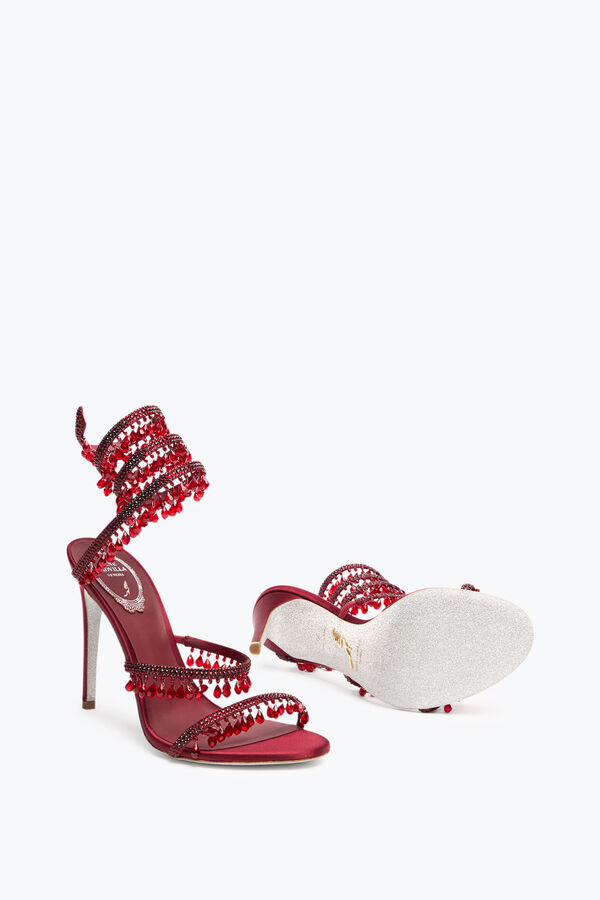 jeweled chandelier burgundy sandal 105 rene caovilla