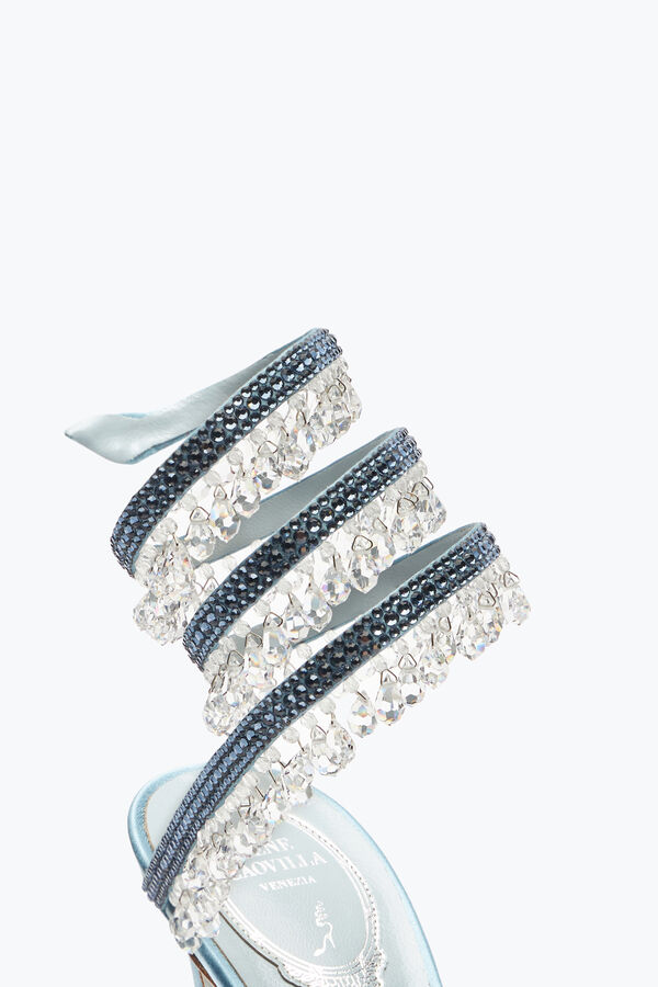jeweled chandelier powder blue sandal 105 rene caovilla