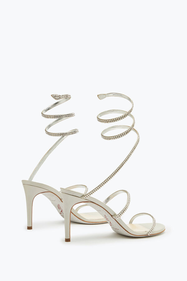 jeweled cleo grey sandal 80 rene caovilla