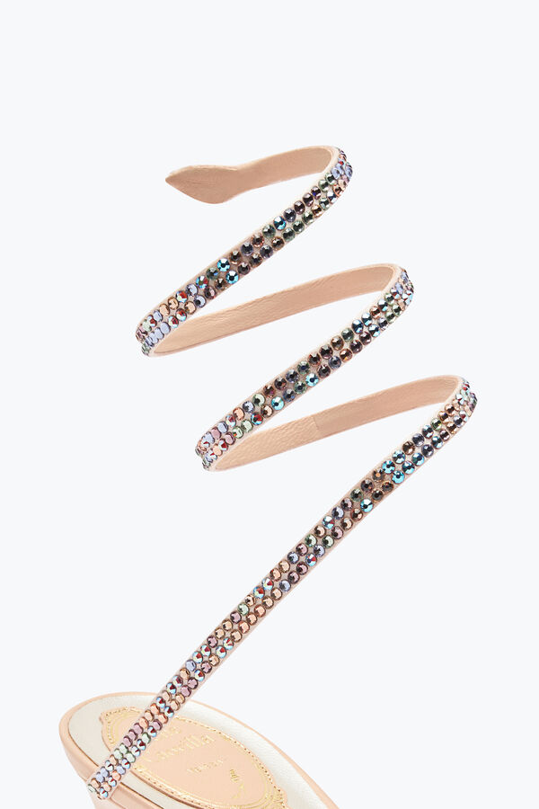 jeweled cleo pink and multicolor sandal 80 rene caovilla