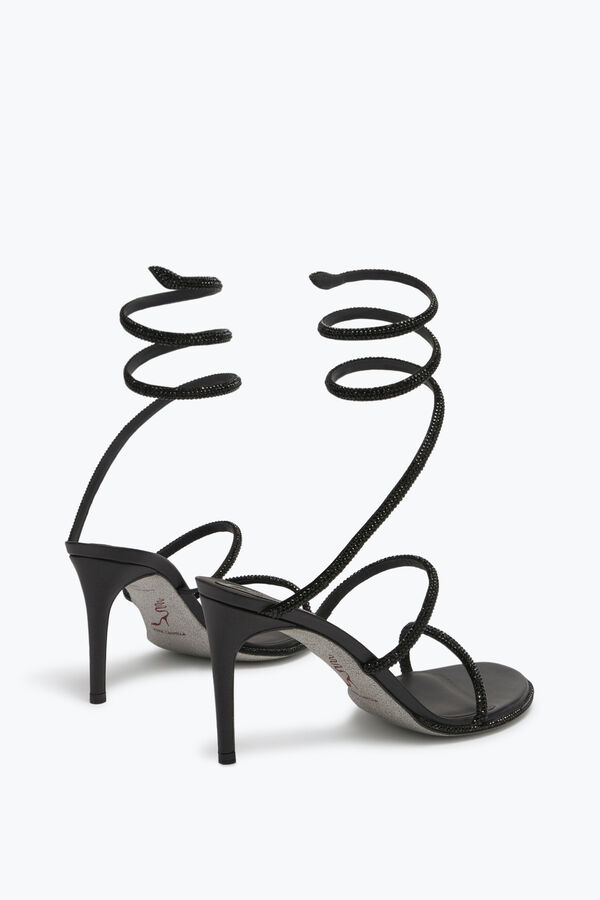 jeweled cleo black sandal 80 rene caovilla