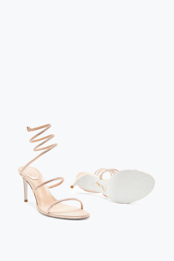 jeweled cleo nude sandal with crystals 80 rene caovilla