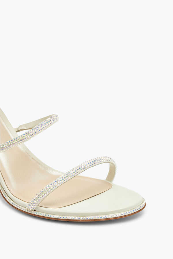 jeweled cleo white sandal 80 rene caovilla