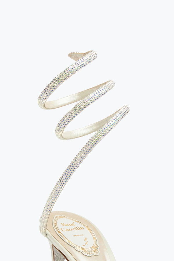 jeweled cleo white sandal 80 rene caovilla