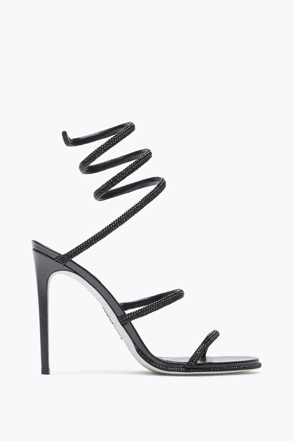 jeweled cleo black sandal 105 rene caovilla
