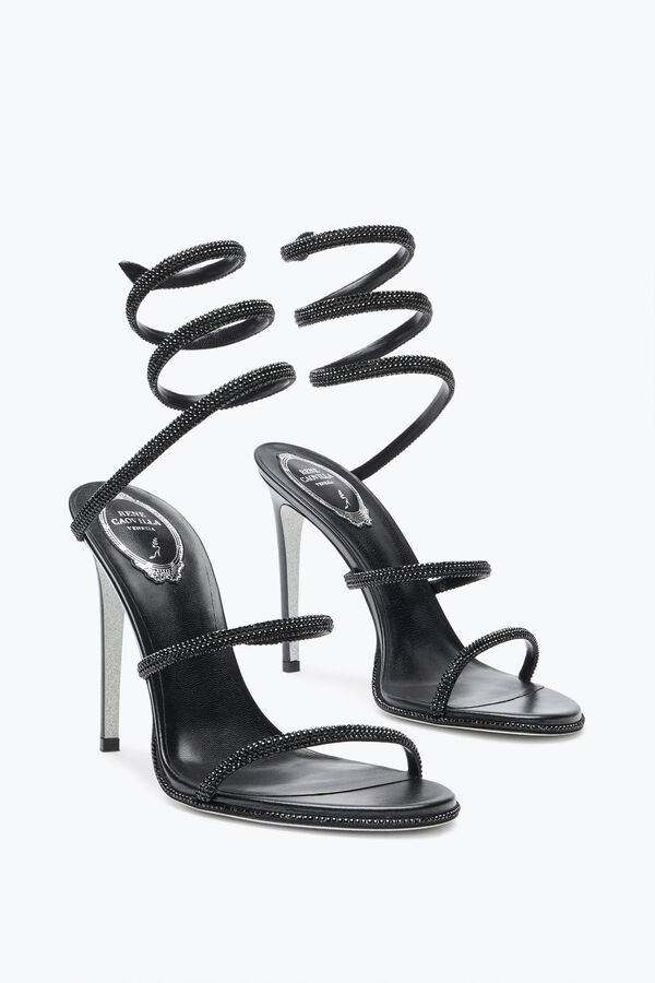 jeweled cleo black sandal 105 rene caovilla