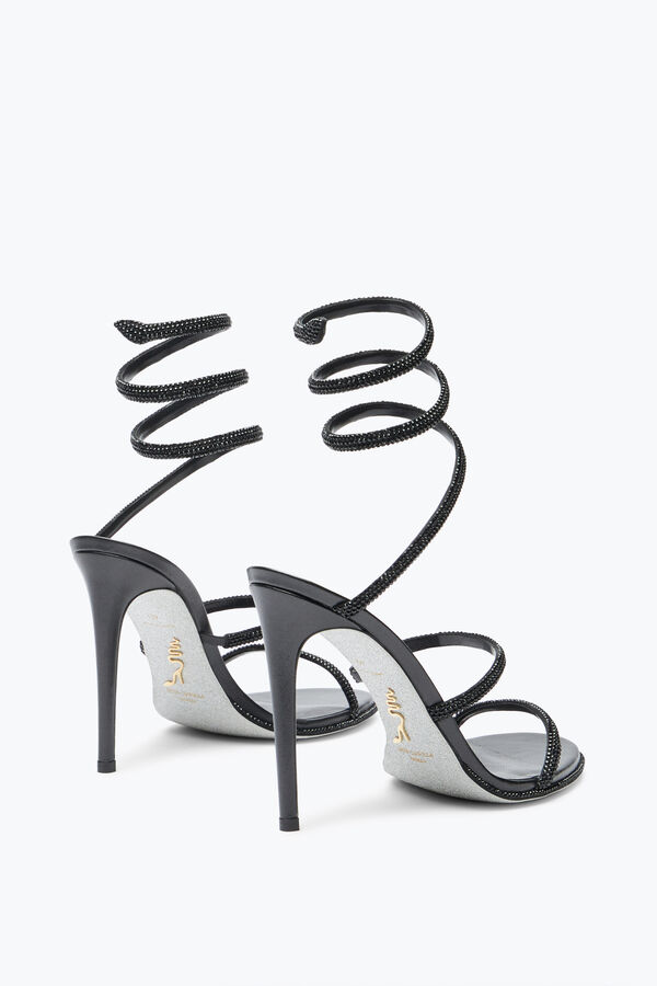 jeweled cleo black sandal 105 rene caovilla