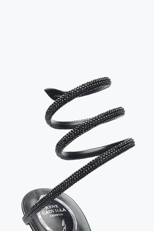 jeweled cleo black sandal 105 rene caovilla