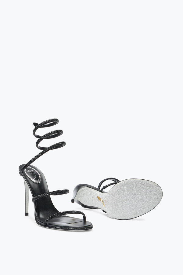 jeweled cleo black sandal 105 rene caovilla