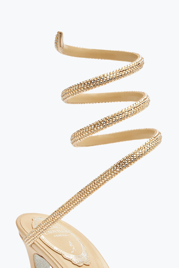 jeweled cleo gold sandal 105 rene caovilla
