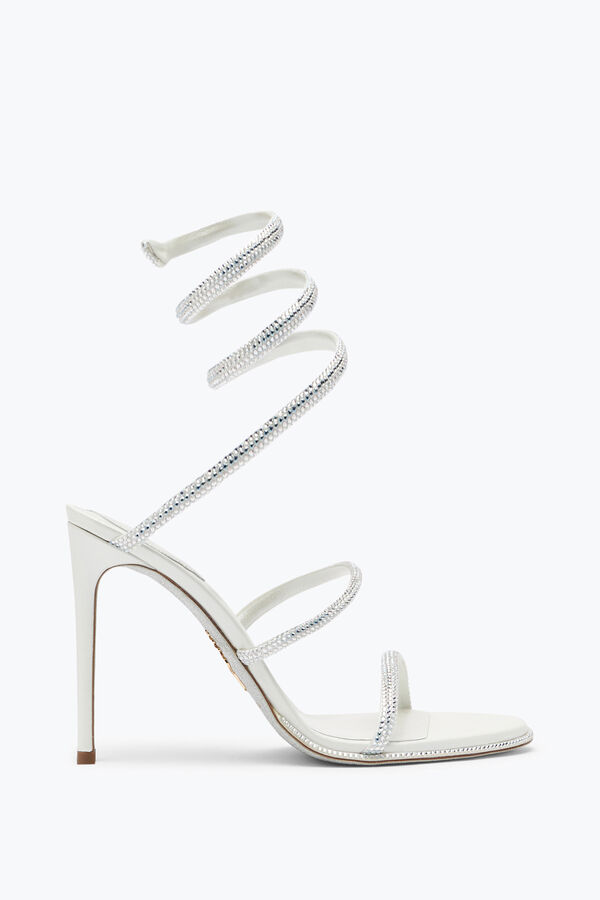 jeweled cleo 105 crystal ivory sandal rene caovilla