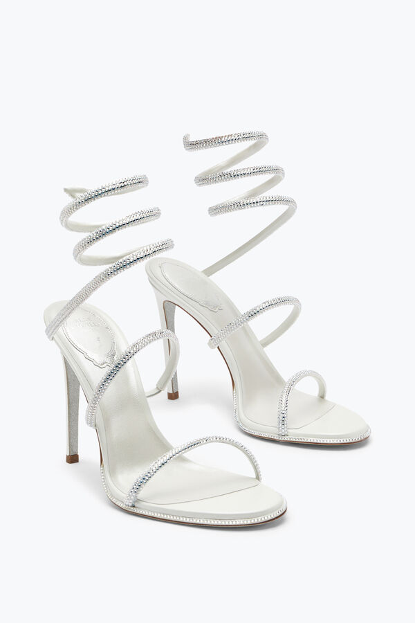 jeweled cleo 105 crystal ivory sandal rene caovilla