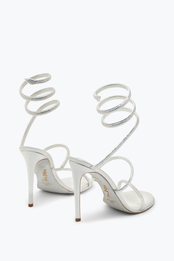 jeweled cleo 105 crystal ivory sandal rene caovilla