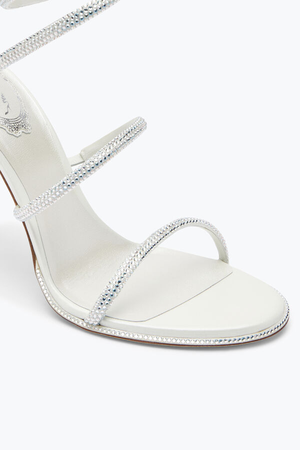 jeweled cleo 105 crystal ivory sandal rene caovilla