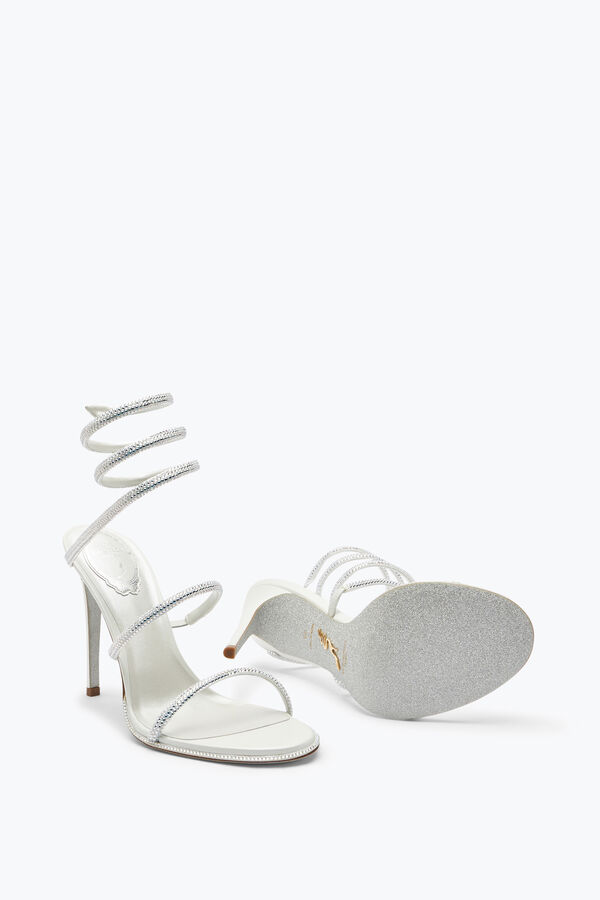 jeweled cleo 105 crystal ivory sandal rene caovilla