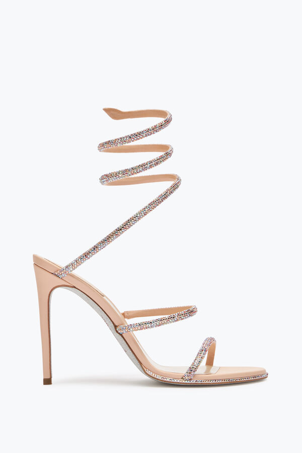 jeweled elegant pink sandals cleo rene caovilla