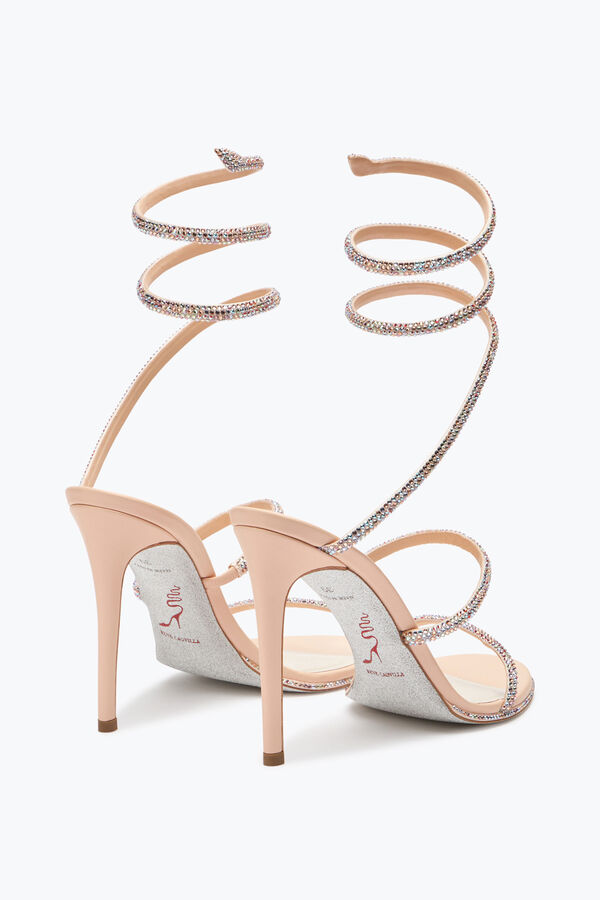 jeweled elegant pink sandals cleo rene caovilla
