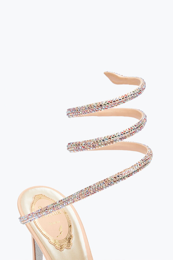 jeweled elegant pink sandals cleo rene caovilla