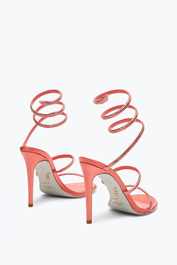 jeweled cleo peach sandal with crystals 105 rene caovilla