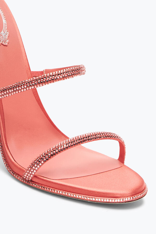 jeweled cleo peach sandal with crystals 105 rene caovilla