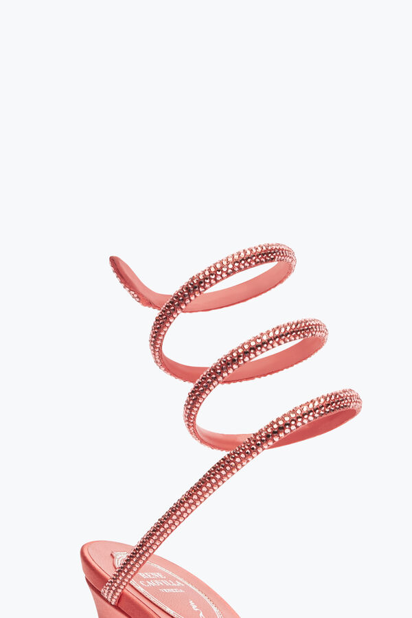 jeweled cleo peach sandal with crystals 105 rene caovilla