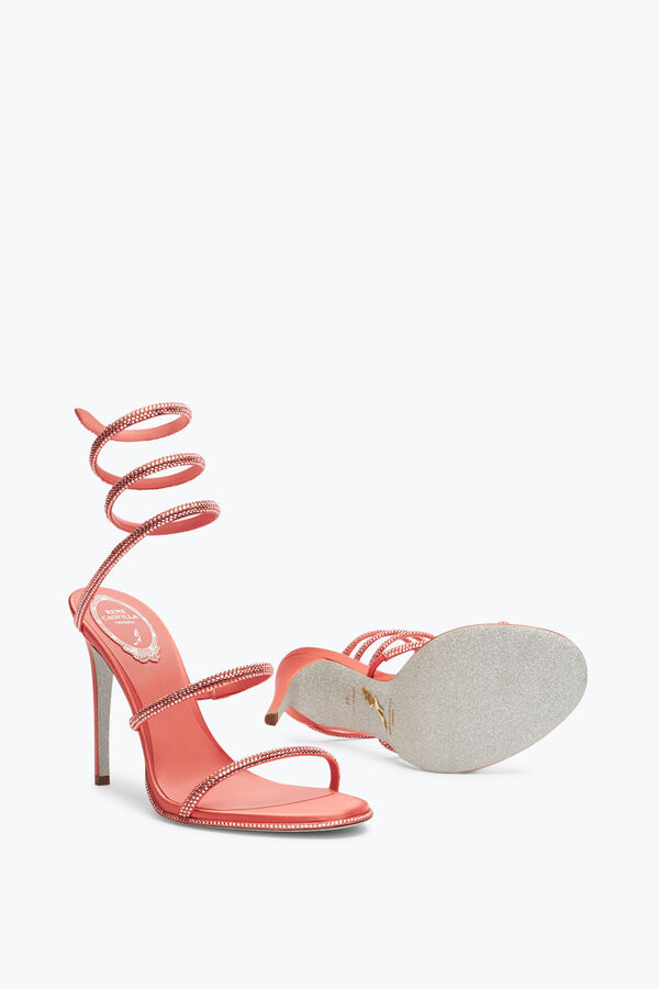 jeweled cleo peach sandal with crystals 105 rene caovilla