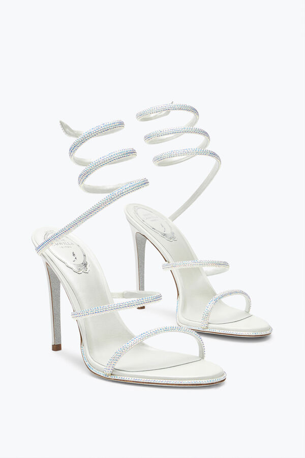 jeweled sandals with rhinestones cleo rene caovilla