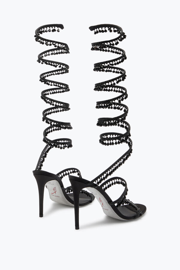 jeweled super chandelier black sandal 105 rene caovilla
